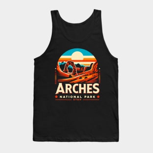 Arches National Park (Utah) Moab Utah Arches Vintage Sunset Tank Top